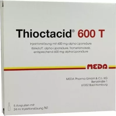 THIOCTACID 600 T injekčný roztok, 5X24 ml