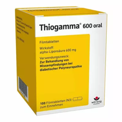 THIOGAMMA 600 perorálnych filmom obalených tabliet, 100 ks THIOGAMMA 600 perorálnych filmom obalených tabliet, 100 ks