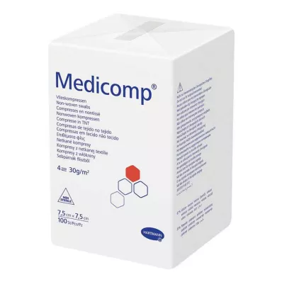 MEDICOMP Netkaná kompozícia nesterilná 7,5x7,5 cm 4-vrstvová, 100 ks MEDICOMP Netkaná kompozícia nesterilná 7,5x7,5 cm 4-vrstvová, 100 ks