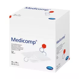 MEDICOMP Netkaná komp. nesterilná 10x10 cm 4-vrstvová, 100 ks