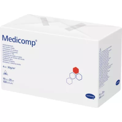 MEDICOMP Netkaná nesterilná textília 10x20 cm 4-vrstvová, 100 ks