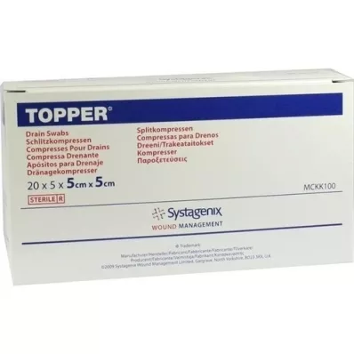 TOPPER Slit Compr.5x5 cm sterilný, 20X5 ks
