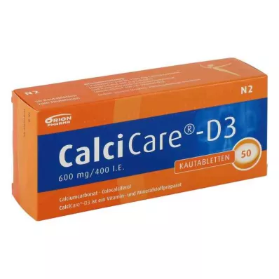 CALCICARE D3 žuvacie tablety, 50 kapsúl
