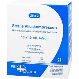 VLIESKOMPRESSEN Sterilný štvorlístok 10x10 cm, 25X2 ks