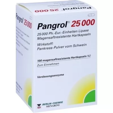 PANGROL 25 000 tvrdých kapsúl s enterickou vrstvou, 100 ks