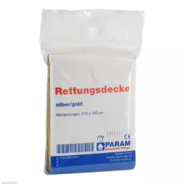 RETTUNGSDECKE zlato/striebro, 1 ks