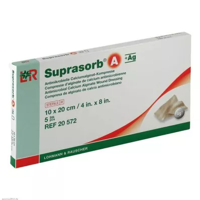 SUPRASORB A+Ag Antimic.Cal.Alginate Compr.10x20 cm, 5 ks