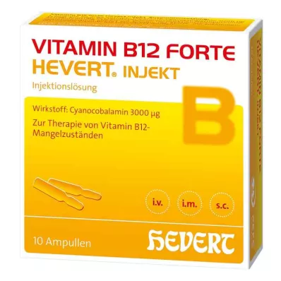 VITAMIN B12 HEVERT forte Injekčné ampulky, 10X2 ml