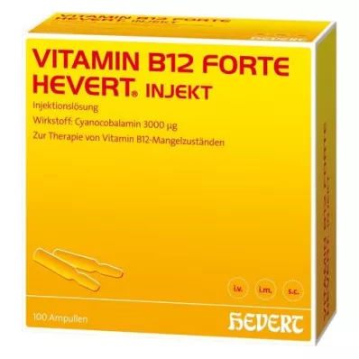 VITAMIN B12 HEVERT forte Injekčné ampulky, 100X2 ml