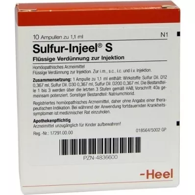 SULFUR INJEEL Ampulky S, 10 ks