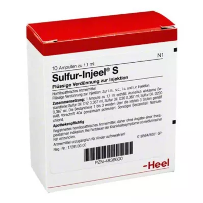 SULFUR INJEEL Ampulky S, 10 ks SULFUR INJEEL Ampulky S, 10 ks