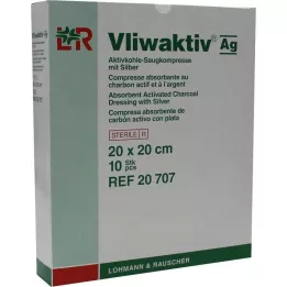 VLIWAKTIV AG Absorpčná podložka s aktívnym uhlím a striebrom 20x20 cm, 10 ks