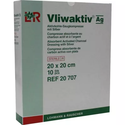 VLIWAKTIV AG Absorpčná podložka s aktívnym uhlím a striebrom 20x20 cm, 10 ks