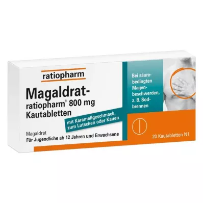 Magaldrat-ratiopharm® 800 mg žuvacie tablety, 20 ks