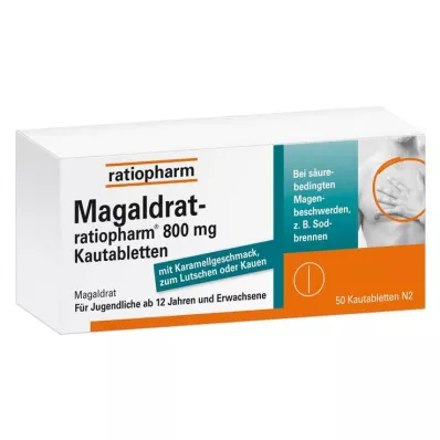 Magaldrat-ratiopharm® 800 mg žuvacie tablety, 50 ks