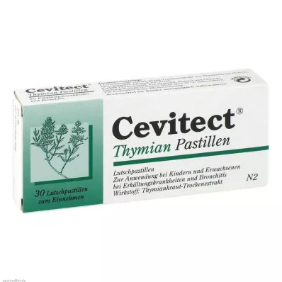 CEVITECT Tymiánové pastilky, 30 ks CEVITECT Tymiánové pastilky, 30 ks