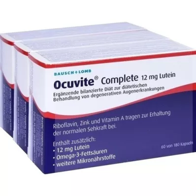 OCUVITE Complete 12 mg Lutein Capsules, 180 kapsúl