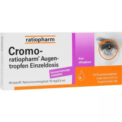 CROMO-RATIOPHARM Očné kvapky jednorazová dávka, 20X0,5 ml