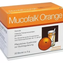 MUCOFALK Oranžové granule na prípravu jedného vrecka, 20 ks