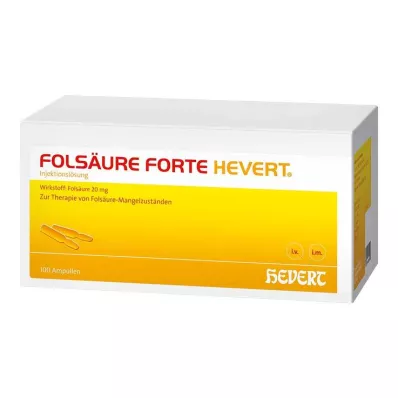 FOLSÄURE HEVERT ampulky forte, 100X2 ml FOLSÄURE HEVERT ampulky forte, 100X2 ml