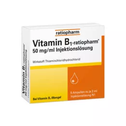 VITAMIN B1-RATIOPHARM 50 mg/ml Inj.Lsg.Ampulky, 5X2 ml