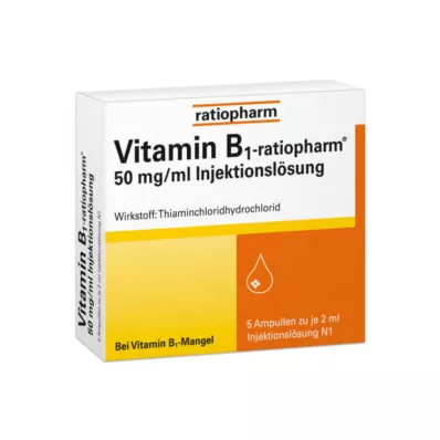 VITAMIN B1-RATIOPHARM 50 mg/ml Inj.Lsg.Ampulky, 5X2 ml VITAMIN B1-RATIOPHARM 50 mg/ml Inj.Lsg.Ampulky, 5X2 ml