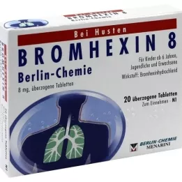 BROMHEXIN 8 poťahovaných tabliet Berlin Chemie, 20 ks