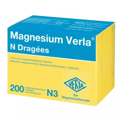 MAGNESIUM VERLA N obalené tablety, 200 kapsúl