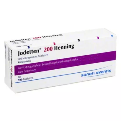 JODETTEN 200 tabliet Henning, 100 ks JODETTEN 200 tabliet Henning, 100 ks