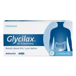 GLYCILAX Čapíky pre dospelých, 12 ks
