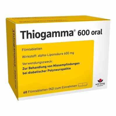 THIOGAMMA 600 perorálnych filmom obalených tabliet, 60 ks THIOGAMMA 600 perorálnych filmom obalených tabliet, 60 ks