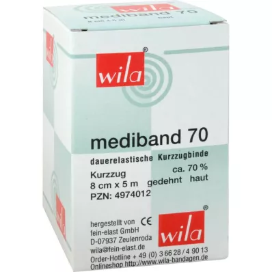 MEDIBAND 70 Krátky strečový obväz 8 cmx5 m vo farbe kože, 1 ks