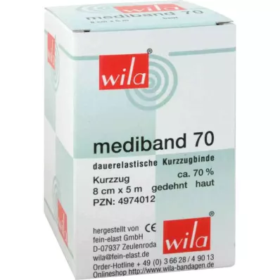 Mediband 70 krátkotažný obväz 8 cm x 5 m vo farbe kože (1 kus) Mediband 70 krátkotažný obväz 8 cm x 5 m vo farbe kože (1 kus)