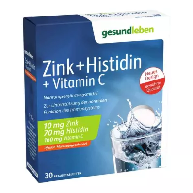 GESUND LEBEN Zinok+Histidín+Vit.C šumivé tablety, 3X10 ks