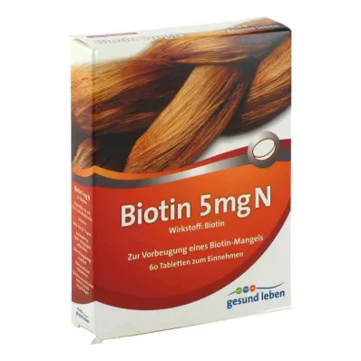 GESUND LEBEN Biotín 5 mg N tablety, 60 kapsúl GESUND LEBEN Biotín 5 mg N tablety, 60 kapsúl