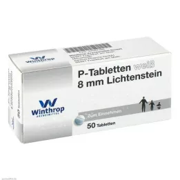 P TABLETTEN biela 8 mm, 50 ks