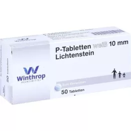 P TABLETTEN biela 10 mm, 50 ks