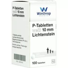 P TABLETTEN biela 10 mm, 100 ks