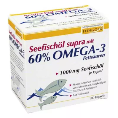 SEEFISCHÖL Supra so 60 % omega-3 mastných kyselín, mäkké kapsuly, 100 ks