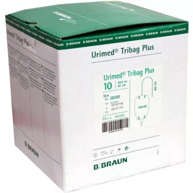 URIMED Vrecko na moč na nohu Tribag Plus 500 ml 50 cm sterilné, 10 ks URIMED Vrecko na moč na nohu Tribag Plus 500 ml 50 cm sterilné, 10 ks