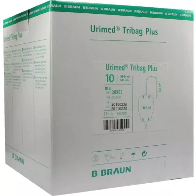 URIMED Vak na moč na nohu Tribag Plus 800 ml 60 cm sterilný, 10 ks