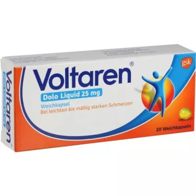 VOLTAREN Dolo Liquid 25 mg mäkké kapsuly, 20 ks