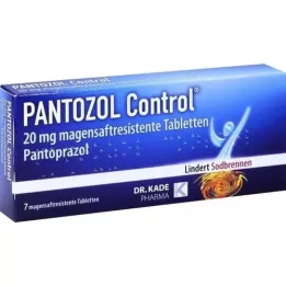 PANTOZOL Kontrolné 20 mg entericky obalené tablety, 7 ks