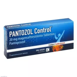 PANTOZOL Kontrolné 20 mg entericky obalené tablety, 7 ks