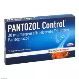 PANTOZOL Kontrolné 20 mg enterálne obalené tablety, 14 ks