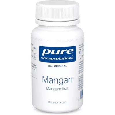 PURE ENCAPSULATIONS Mangán Citrát mangánu, 60 kapsúl