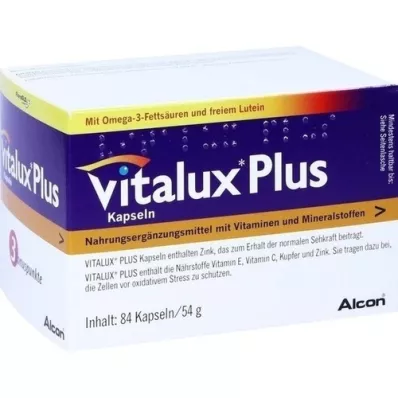 VITALUX Plus Luteín a Omega-3 Kapsule, 84 kapsúl