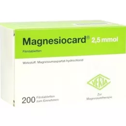 MAGNESIOCARD 2,5 mmol filmom obalené tablety, 200 ks