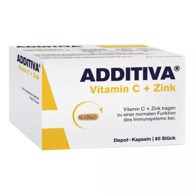 ADDITIVA Vitamin C+Zinc Depotcaps.action pack, 80 ks