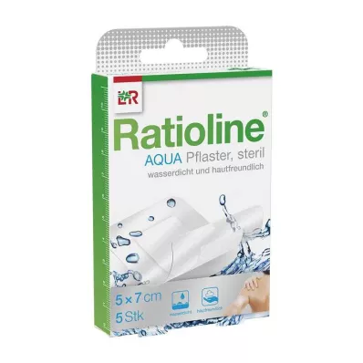 RATIOLINE aqua Sprchová omietka Plus 5x7 cm sterilná, 5 ks